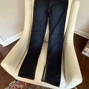 Anthropologie Blue Flare Wide Leg Jeans